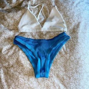 White and blue bikini zaful size 6